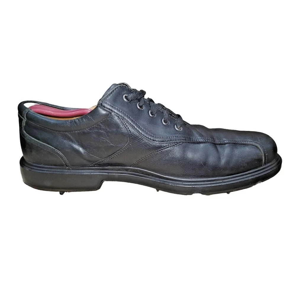 Ecco Mens Hydromax Classic Golf Shoes Black Leather Oxford EU 46 / US 12 - 12.5